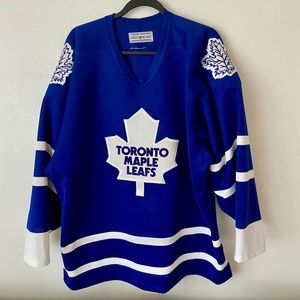 Vintage 90s CCM Center Ice Toronto Maple Leafs Jersey Mens XL NHL Hockey Blue